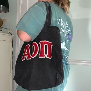 AOII Stitched Letter Tote